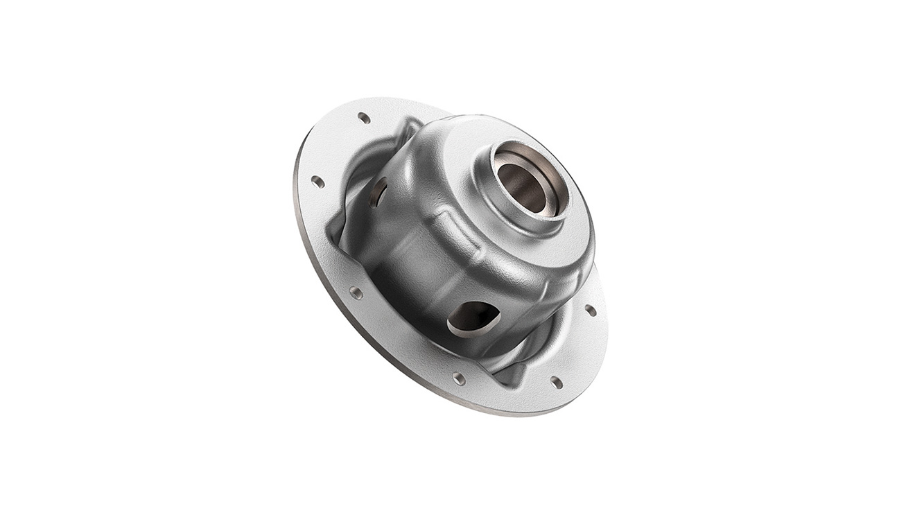 Differential housing with weight-optimized sheet metal design.